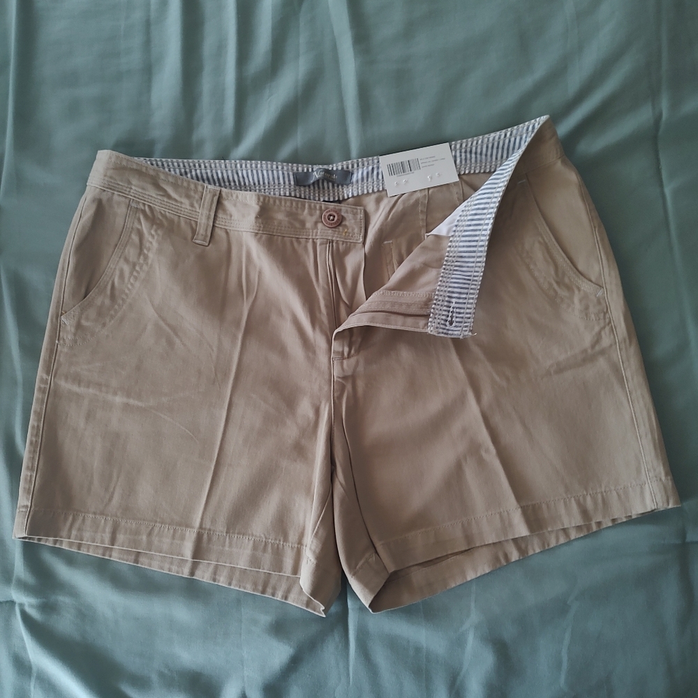 Women's Natural Reflections Tan Shorts sz 16